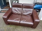 Gratis leren tweezitter bordeaux-rood, Huis en Inrichting, Banken | Bankstellen, Ophalen, Gebruikt, 150 tot 200 cm, Tweepersoons