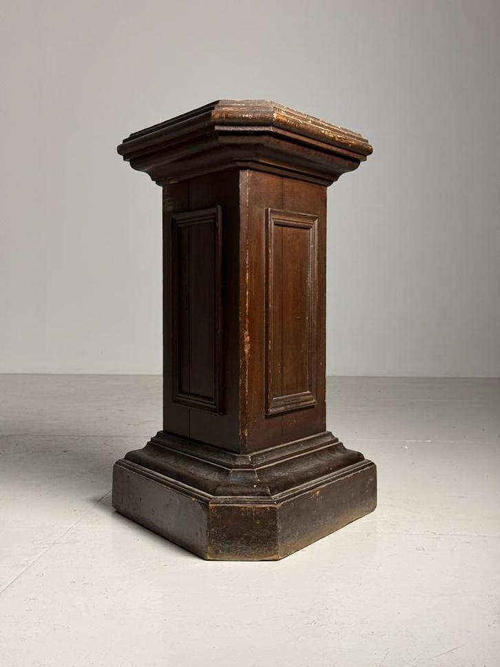 Driehoekige zuil grenen antiek, Huis en Inrichting, Woonaccessoires | Zuilen en Pilaren, Zo goed als nieuw, Ophalen