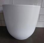 Mooie witte bloempot, Ophalen, Rond, Zo goed als nieuw, Aardewerk