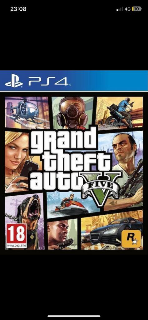 GTA V voor PS4, Spelcomputers en Games, Games | Sony PlayStation 4, Zo goed als nieuw, Avontuur en Actie, Vanaf 18 jaar, Online