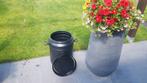 60 liter tonnen met handvaten en schroefdop - kleur zwart, Tuin en Terras, Regentonnen, Ophalen, Kunststof, -, -