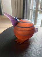 Borowski glaskunst paperweight Kiwi, amber, Ophalen