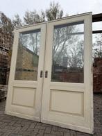 Set schuif / en-suite deuren met glas 223x194cm., Antiek en Kunst, Ophalen