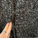 Claudia Sträter lang vest merino wol zwart grijzig XS 47056, Verzenden, ., Zwart, Zo goed als nieuw