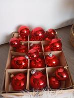 21 ANTIEKE RODE GLAZEN KERSTBALLEN NU ALLES 10€ ZIE FOTO,S, Ophalen of Verzenden, Zo goed als nieuw