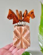 Set vintage houten prikkers cocktailprikkers paarden, Huis en Inrichting, Ophalen of Verzenden, Gebruikt, Hout