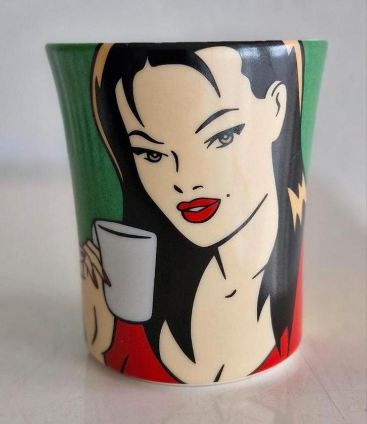 Popart Beker Luc Verschuuren, Huis en Inrichting, Keuken | Servies, Zo goed als nieuw, Kop(pen) en/of Schotel(s), Overige stijlen