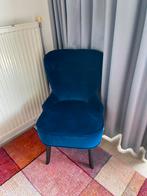 Ikea blauwe fluwelen fauteuil, Huis en Inrichting, Fauteuils, Ophalen of Verzenden, Zo goed als nieuw