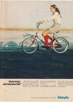 retro reclame 1969 Bleyle kindermode chic op de fiets, Verzenden, Overige typen