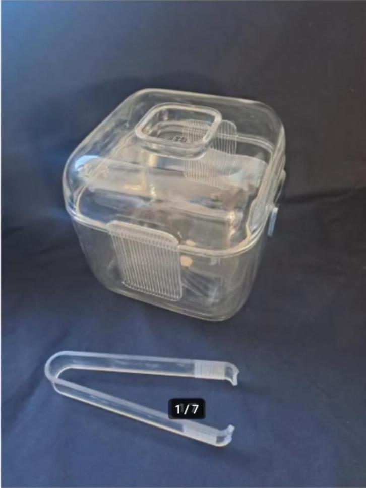 Vintage Lucite Ice Bucket - Fratelli Guzzini 1970's 80's -30, Antiek en Kunst, Antiek | Keukenbenodigdheden, Ophalen of Verzenden