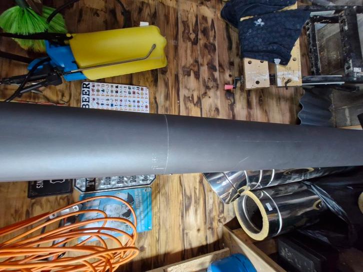 Diverse rookkanaal onderdelen  150mm, Doe-het-zelf en Verbouw, Buizen en Afvoer, Zo goed als nieuw, Afvoer, Rvs, Minder dan 2 meter