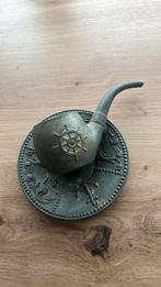 Pijp en schotel tin, Ophalen of Verzenden