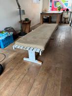 Eetkamerbank 180cm met kussen, Huis en Inrichting, Stoelen, Ophalen, Gebruikt, Wit, Hout