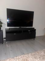 Zwart TV Meubel met Zilveren Details, Huis en Inrichting, Ophalen, Gebruikt, 150 tot 200 cm, Minder dan 100 cm