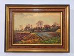 OLIEVERF SCHILDERIJ JACOBUS JOHANNES DOESER. Landschap Lijst, Antiek en Kunst, Kunst | Schilderijen | Klassiek, Ophalen of Verzenden