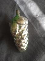 B335 oude Russische kerstbal met takjes dennenappel 9,5 cm, Diversen, Ophalen of Verzenden, Gebruikt