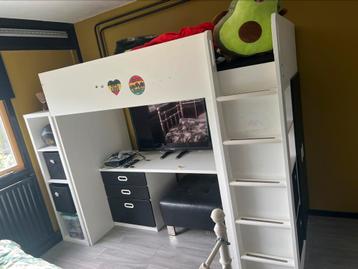 IKEA stuva / smastad hoogslaper met bureau en kledingkast beschikbaar voor biedingen