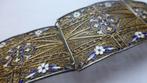 Antieke Zilveren Filigrein Panelen Armband Emaille decoratie, Sieraden, Tassen en Uiterlijk, Antieke sieraden, Verzenden, Zilver