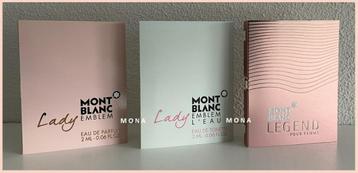 MontBlanc set 3 parfum samples proefjes testers monsters beschikbaar voor biedingen