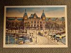 Amsterdam-Centraalstation, oude ansichtkaart 13,69cm, ongel, Verzamelen, Ansichtkaarten | Themakaarten, Ongelopen, Ophalen of Verzenden