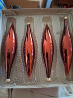4 Glazen Kerstpegels 15cm lang, Diversen, Kerst, Ophalen of Verzenden