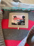 Obleu Gebreid Vest Rood/Grijs Maat M, Kleding | Dames, Ophalen of Verzenden, Gedragen, Maat 38/40 (M), Grijs