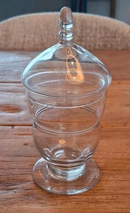 Cornelis de Lorm - Leerdam glazen zuurpot / dekselpot, Antiek en Kunst, Antiek | Glas en Kristal, Ophalen of Verzenden