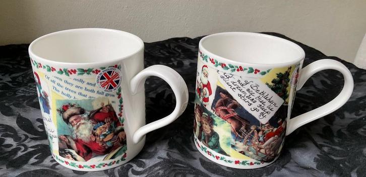 Twee Roy Kirkham kerstbekers kerstmokken NIEUW, Huis en Inrichting, Keuken | Servies, Nieuw, Kop(pen) en/of Schotel(s), Overige stijlen