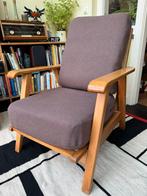 Vintage fauteuil rookstoel, Huis en Inrichting, Fauteuils, Ophalen, Gebruikt, 75 tot 100 cm, Mid century, scandinavisch