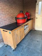 Kamado Tafel met Graniet Blad (Scheur), Ophalen, Gebruikt, Houtskool, Vrijstaand