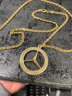 14 karaats gouden ketting met Mercedes logo hanger, 60 cm, Sieraden, Tassen en Uiterlijk, Kettingen, Nieuw, Goud, Goud, Ophalen of Verzenden