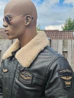 PME Legend Hudson Bomber buffel Leren jas (XXL) nieuwstaat, Kleding | Heren, Jassen | Winter, Zwart, Overige maten, Ophalen of Verzenden