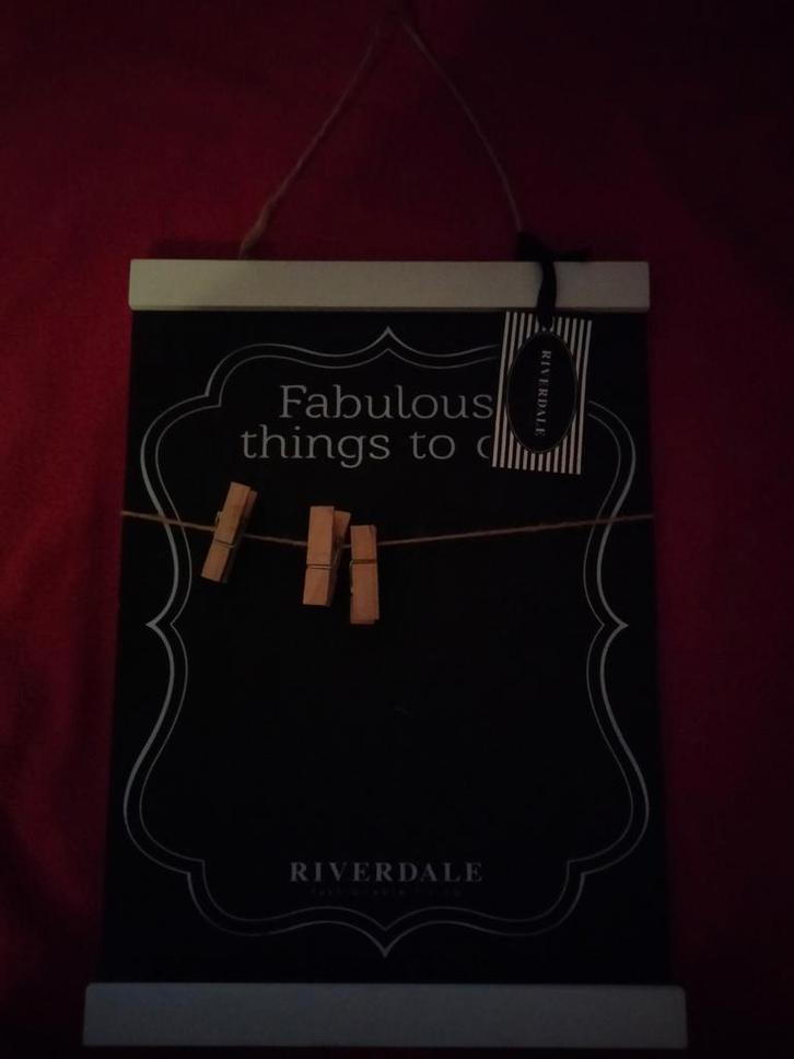 Krijtbord memobord Riverdale, Huis en Inrichting, Woonaccessoires | Memoborden, Zo goed als nieuw, Overige typen, Ophalen