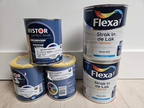 2L Flexa Strak In De Lak + grondverf - Ral 8014 - Nieuw, Doe-het-zelf en Verbouw, Verf, Beits en Lak, Nieuw, Lak, Minder dan 5 liter