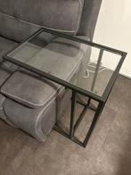 IKEA VITTSJÖ bijzettafel / laptoptafel – glas & staal – €15, Huis en Inrichting, Tafels | Bijzettafels, Ophalen, Metaal of Aluminium