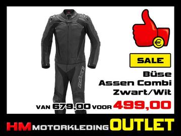 Leren motorpak Buse Assen Combi Zwart-Zwart - LADY beschikbaar voor biedingen