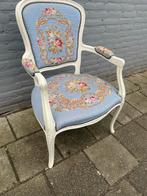 Vintage fauteuil met bloemenmotief barok stijl, Ophalen