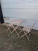 3x bistro set fermob nutmeg Tafel 57x57 2x stoelen, Ophalen, 2 zitplaatsen