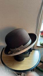 Vintage Brown Bowler Derby Hoed., Antiek en Kunst, Ophalen of Verzenden