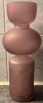 Roze decoratieve vaas, Huis en Inrichting, Gebruikt, Overige kleuren, Ophalen of Verzenden, Glas