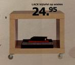 2 Ikea Lack Bijzettafels Beukenfineer Gedemonteerd, Huis en Inrichting, Tafels | Bijzettafels, 45 tot 60 cm, Gebruikt, Vierkant