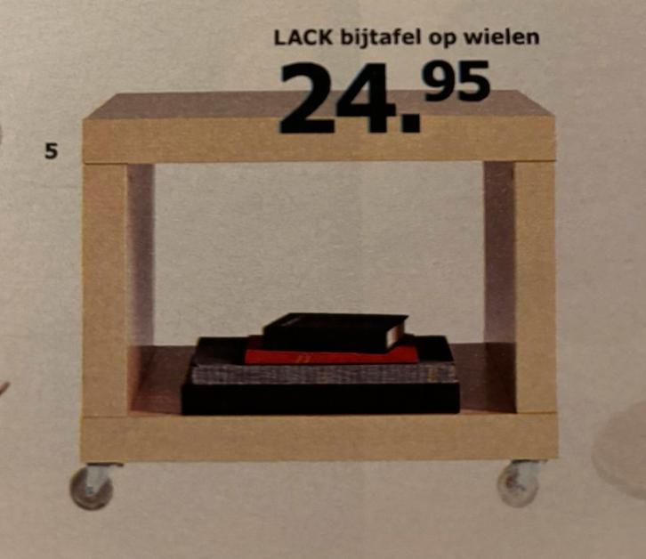 2 Ikea Lack Bijzettafels Beukenfineer Gedemonteerd, Huis en Inrichting, Tafels | Bijzettafels, Gebruikt, Vierkant, 45 tot 60 cm