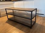 Goede staat tv meubel mango hout zwart metaal 120 x 40 x 53, Huis en Inrichting, Kasten | Televisiemeubels, Ophalen, 100 tot 150 cm