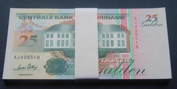 bundel van 80 stuks 25 gulden biljetten suriname UNC beschikbaar voor biedingen