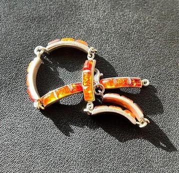925 Sterling Zilveren Baltische Barnsteen Armband beschikbaar voor biedingen