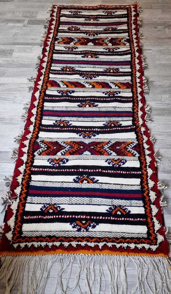Marokkaans tapijt, berber loper, Huis en Inrichting, Stoffering | Tapijten en Kleden, Zo goed als nieuw, 50 tot 100 cm, 200 cm of meer