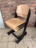 Vintage schoolstoel kantinestoel zithoogte 46cm stapelbaar, Ophalen, Gebruikt