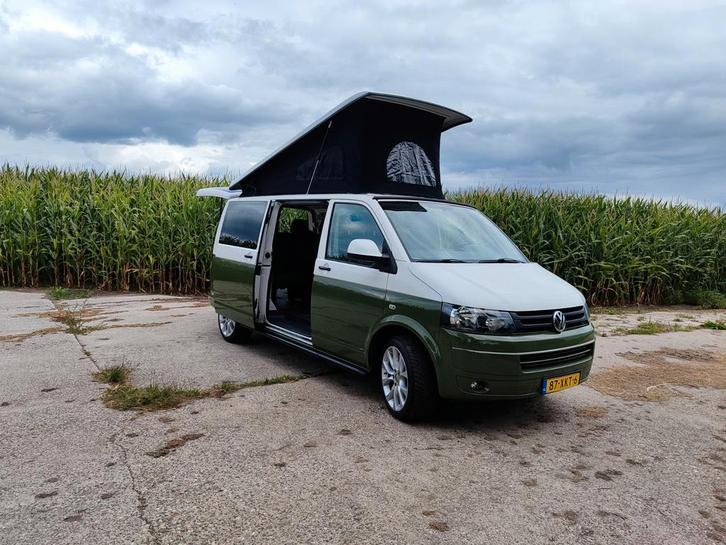 Vw t5 2 tone 8 pers camperbus, Caravans en Kamperen, Campers, Particulier, tot en met 4, Buscamper of Camperbus, Volkswagen, Diesel