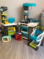 Smoby Set: keukentje & winkeltje met accessoires, Ophalen, Zo goed als nieuw, Kunststof, Speelkeuken