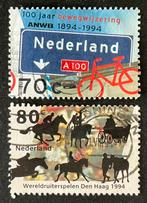 100 jaar ANWB 1994 wegwijzer en paardensport 1617/1618 -7, Ophalen of Verzenden, Na 1940, Gestempeld
